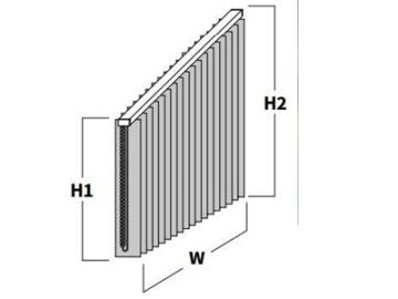 Verano verticale lamellen aluminium trapezium 70mm